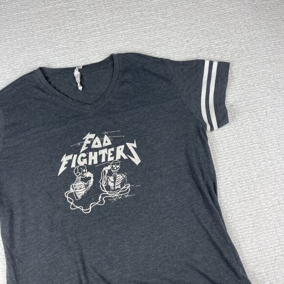 LAT Apparel Womens XL Graphic T-Shirt Charcoal Gray Foo Fighters Short Sleeve - Picture 2 of 16